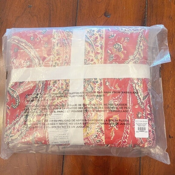 Pottery Barn Sweeney Paisley quilted standard sham multi New pillow red - Picture 6 of 9